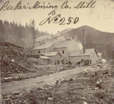 An old photo of a mill in Clear Creek County