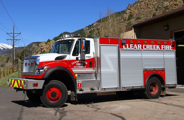 a photo of a fire truck for the clear creek fire authority
